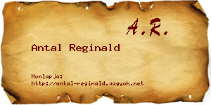 Antal Reginald névjegykártya